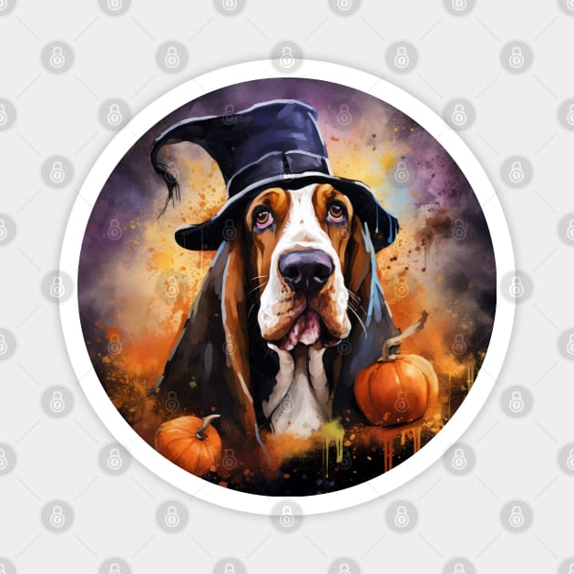 Halloween Basset hound Magnet by NatashaCuteShop